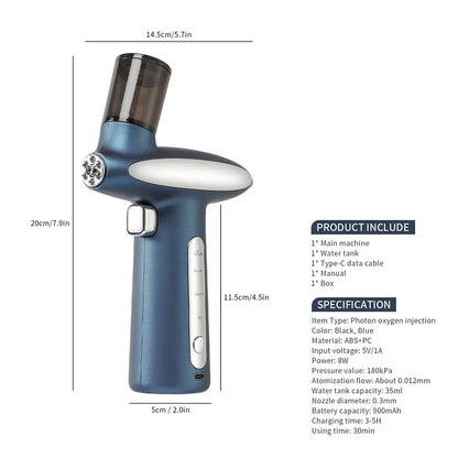 HydroGlow LED Light Oxygen Injection Nano Airbrush